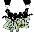 Impressão de liga de zinco personalizado logo Metal Zombie Run medalhas